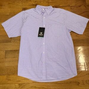Ariat Pro Series Men's Purple Western Short Sleeve Button Up Size Medium